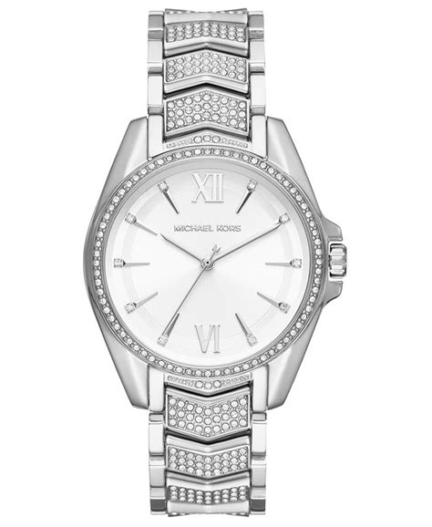 michael kors women's whitney stainless steel pave bracelet watch 38mm|Whitney Pavé Silver.